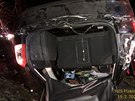 Nehoda osobnho auta u Kozolup na Plzesku. Cestujc zstala po kolizi...