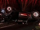 Nehoda osobnho auta u Kozolup na Plzesku. Cestujc zstala po kolizi...