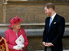 Královna Alžběta II. a princ Harry (Windsor, 18. května 2019)