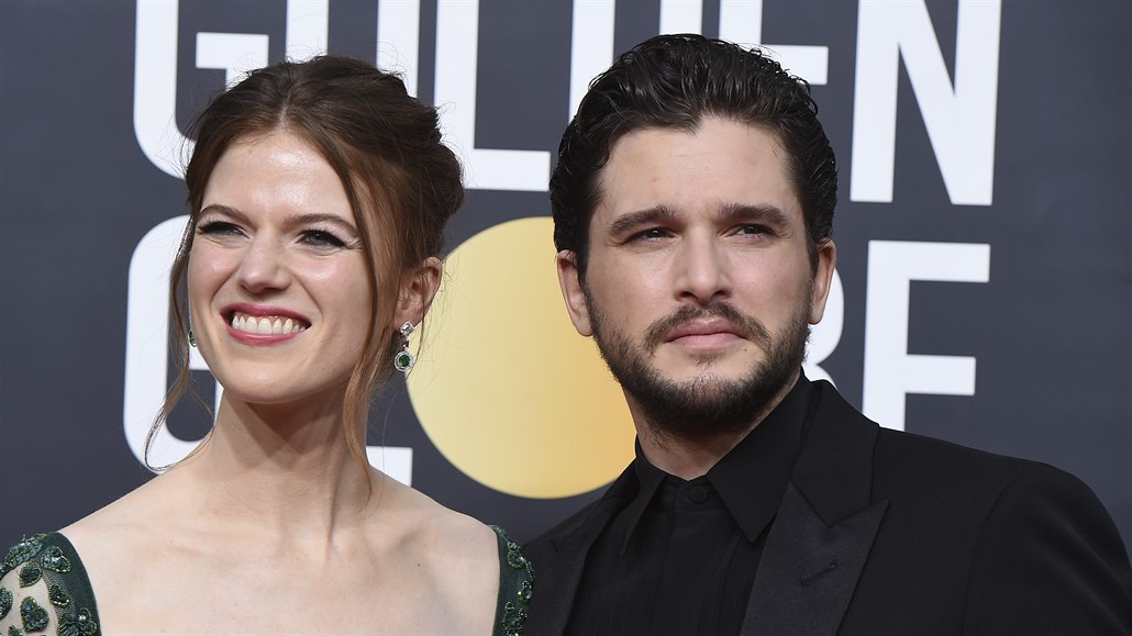 Rose Leslie a Kit Harington (Los Angeles, 5. ledna 2020)