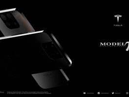 Designový koncept smartphonu Tesla Model &#960;