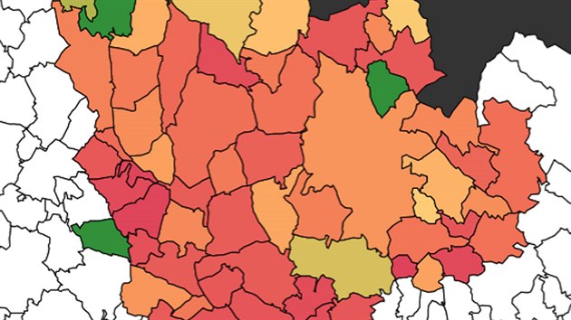 Covid-19 mapa okres Trutnov