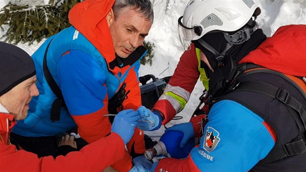 Snaha o záchranu mladšího skialpinisty (15. 2. 2021 – 14:15)