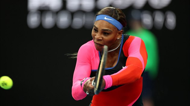 Američanka Serena Williamsová během čtvrtfinále Australian Open.