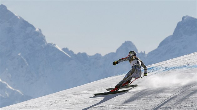 Ester Ledeck ve sjezdu na mistrovstv svta v Cortin d'Ampezzo.