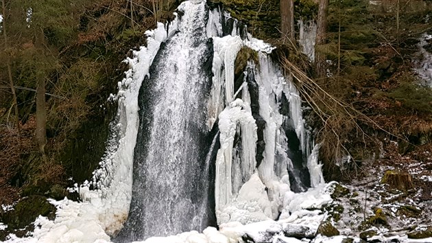 Zamrzlý vodopád v Terčině údolí