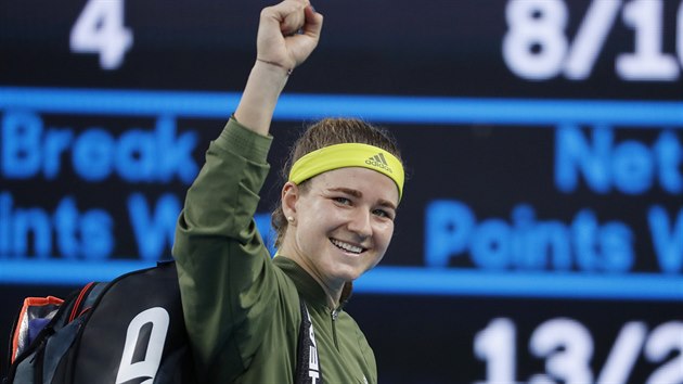 ZAAT PST. esk tenistka Karolna Muchov posl vzkaz fanoukm z Australian Open.