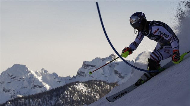 Francouzský lyžař Alexis Pinturault během slalomu pro kombinaci na MS v Cortině d'Ampezzo.