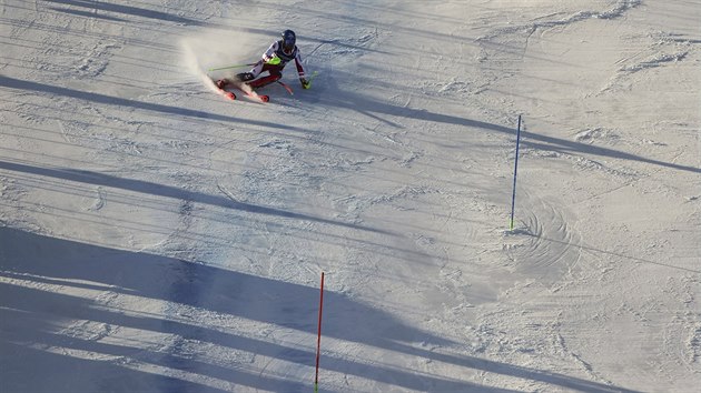 Rakouský lyžař Marco Schwarz v kombinaci na MS v Cortině