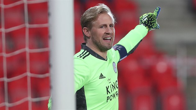 Kasper Schmeichel, branksk jednika a kapitn Leicesteru.