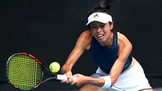 Sie u-wej z Tchaj-wanu hraje bekhend v osmifinále Australian Open.