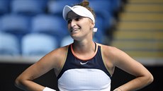 Markéta Vondrouová neví tomu, co její soupeka v osmifinále Australian Open...