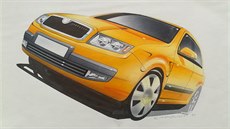 Dopracovaná skica budoucího modelu koda Fabia od Václava Capoucha