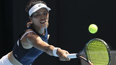 Tchajwanka Sie u-wej bhem tvrtfinále Australian Open.