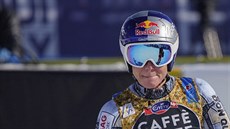 Ester Ledecká po sjezdu na mistrovství svta v Cortin d'Ampezzo.