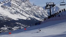 Mathieu Faivre v obřím slalomu na MS v Cortině d'Ampezzo.