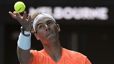 Soustedný panl Rafael Nadal na Australian Open.