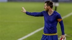 Zklamaný Lionel Messi z Barcelony po prohraném prvním semifinále �pan�lského...