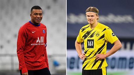 Kylian Mbappé a Erling Haaland