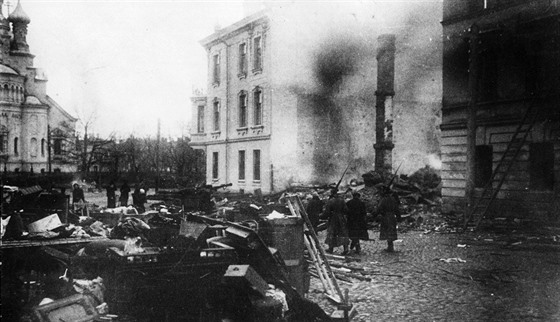Březen 1921. Následky bojů v ulicích Kronštadtu