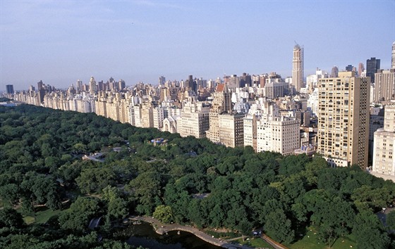 Pohled na Central Park a Upper East Side na Manhattanu