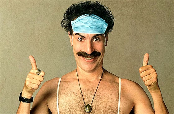 Sacha Baron Cohen jako kazaský televizní reportér Borat Sagdijev (2020)