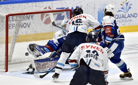 Momentka z duelu Kometa Brno (modrá) - Liberec