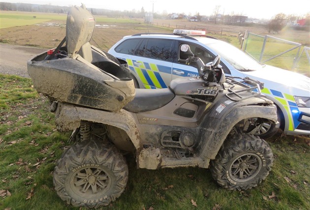 Policisté zastavili tykolkáe u Stecherova mlýna na výjezdu z Budjovic na...