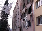 Nsledky exploze v jednom z byt na Provaznick ulici v Ostrav-Hrabvce. (24....