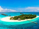 Kadý resort na Maledivách, souostroví nacházejícím se v Indickém oceánu, se...
