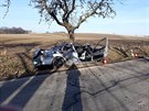 Dvoulenn posdka vozu Peugeot 406 byla s lehkmi zrannmi pevezena do...