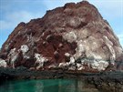 Velká lávová vyvelina na ostrov Bartolomé