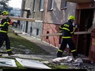 Vbuch a nsledn por bytu v Hrabvce zamstnal hasie. (24.2.2021)