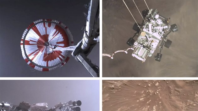 P�ist�n� americk� sondy Perseverance na Marsu (18. �nora 2021)