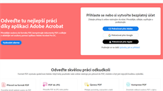 Úvodní stránka s online aplikacemi Adobe