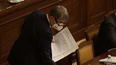 Andrej Babi na jednání Poslanecké snmovny (26.únor 2021)
