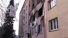 Následky exploze v jednom z byt na Provaznické ulici v Ostrav-Hrabvce. (24....