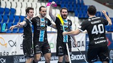 Momentka z utkání florbalové Livesport Superligy mezi P�edvýb�r.CZ Florbal...