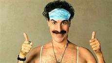 Sacha Baron Cohen jako Borat Sagdiyev (plakát k filmu Borat Subsequent...