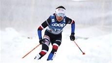 Kateřina Razýmová na trati skiatlonu na mistrovství světa v Oberstdorfu