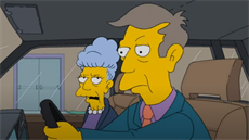 Agnes Skinnerová a její syn, �editel Seymour Skinner ze seriálu Simpsonovi