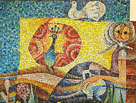 Hodnotná olomoucká mozaika pojmenovaná Studánka mládí vznikla v letech 1976 až...