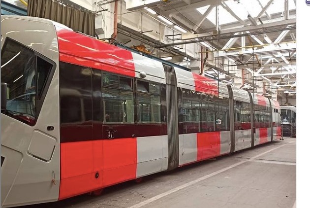 Polep tramvaje koda 14T Elektra.