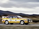 Audi quattro A2 skupiny B na korsické rally v roce 1983. Ptiválcové monstrum...