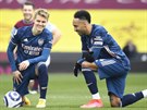 Martin Ödegaard (vlevo) a Pierre-Emerick Aubameyang z Arsenalu tsn ped...