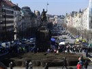 Na Václavském námstí v Praze se uskutenila demonstrace, kterou uspoádala...