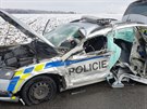 Pi dopravní nehod u Námt nad Oslavou narazilo do sluebního vozidla...
