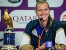 Petra Kvitová hýila po vítzném finále v Dauhá dobrou náladou.