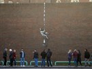Banksyho prchající vze na zdi vznice v Readingu