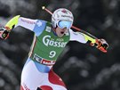 výcarský lya Marco Odermatt na trati super-G v Saalbachu